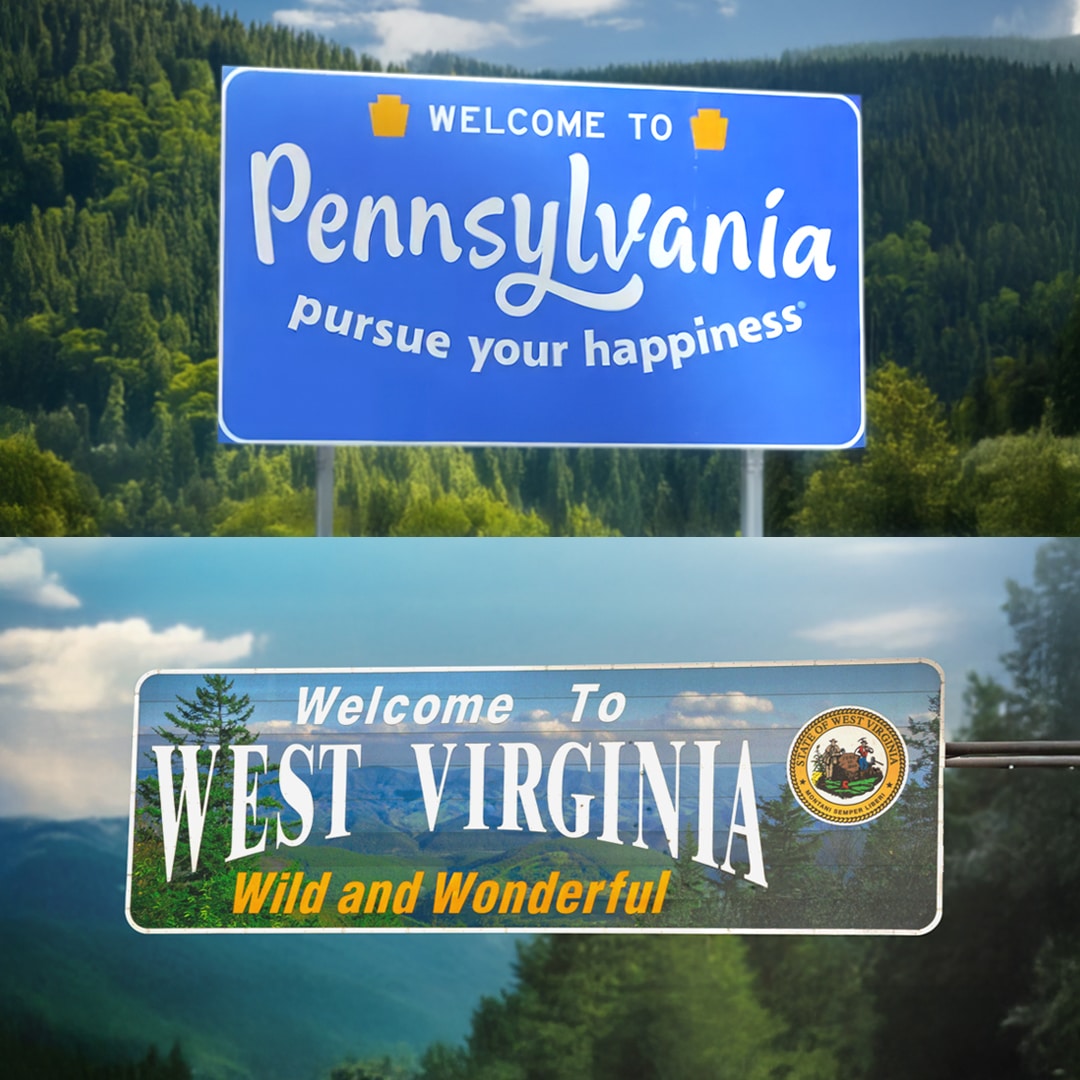 Image West Verginia and Pennsylvania